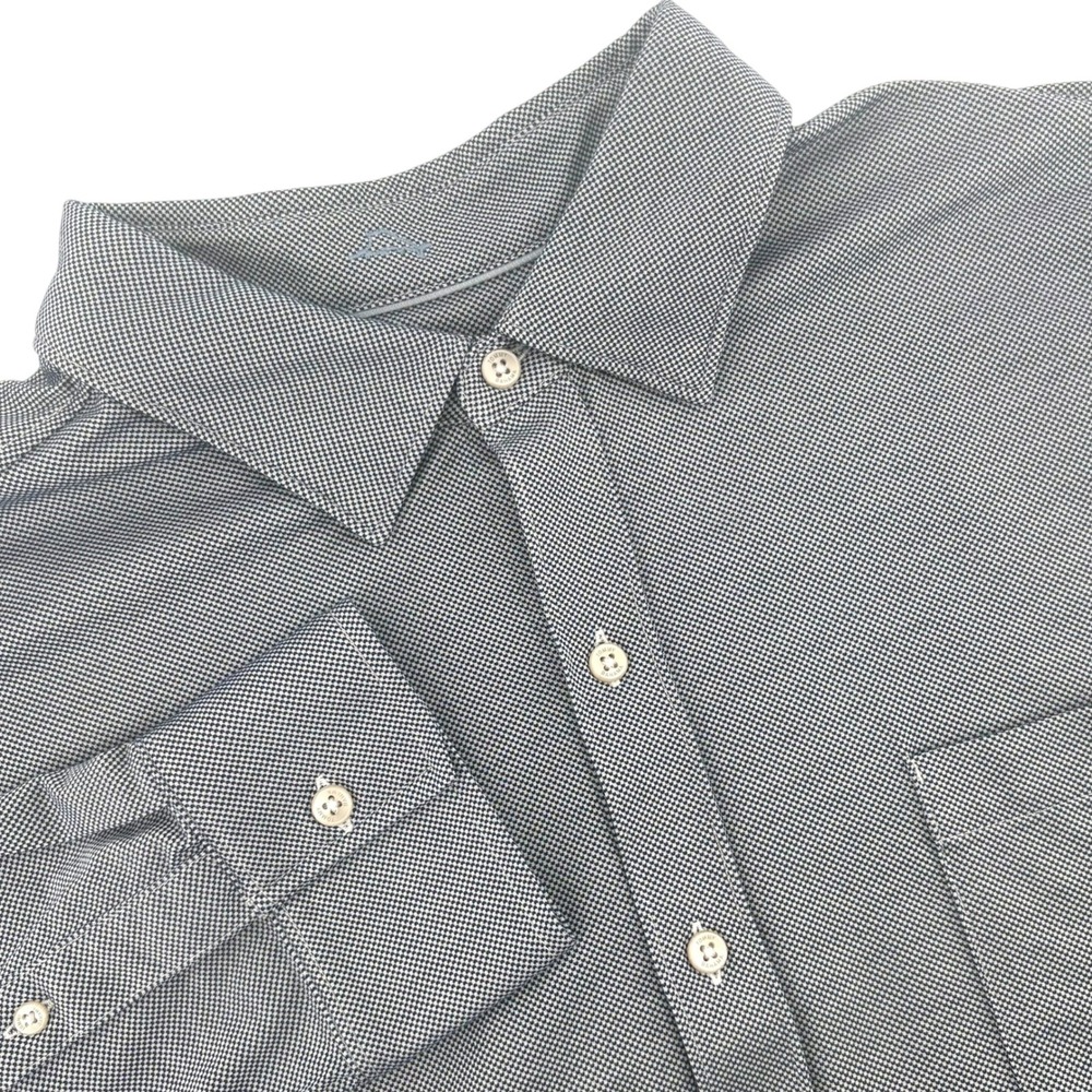 Tommy Bahama San Lucio Stretch Mens XL Navy Blue Micro Pattern Button Down Shirt